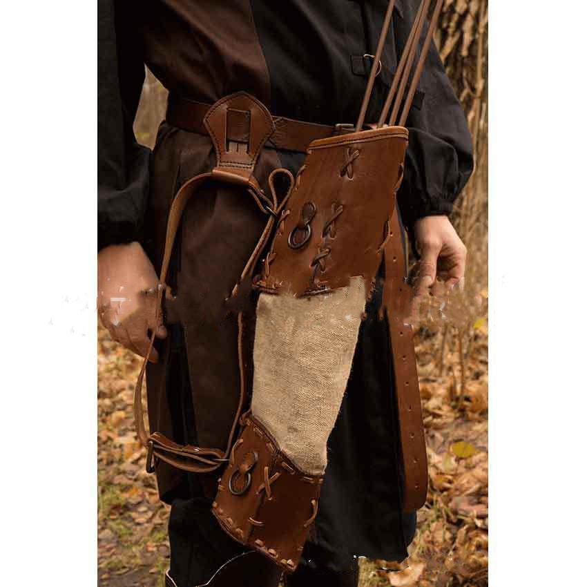 Discover the Warrior Hand Woven PU Skin Spliced Quiver