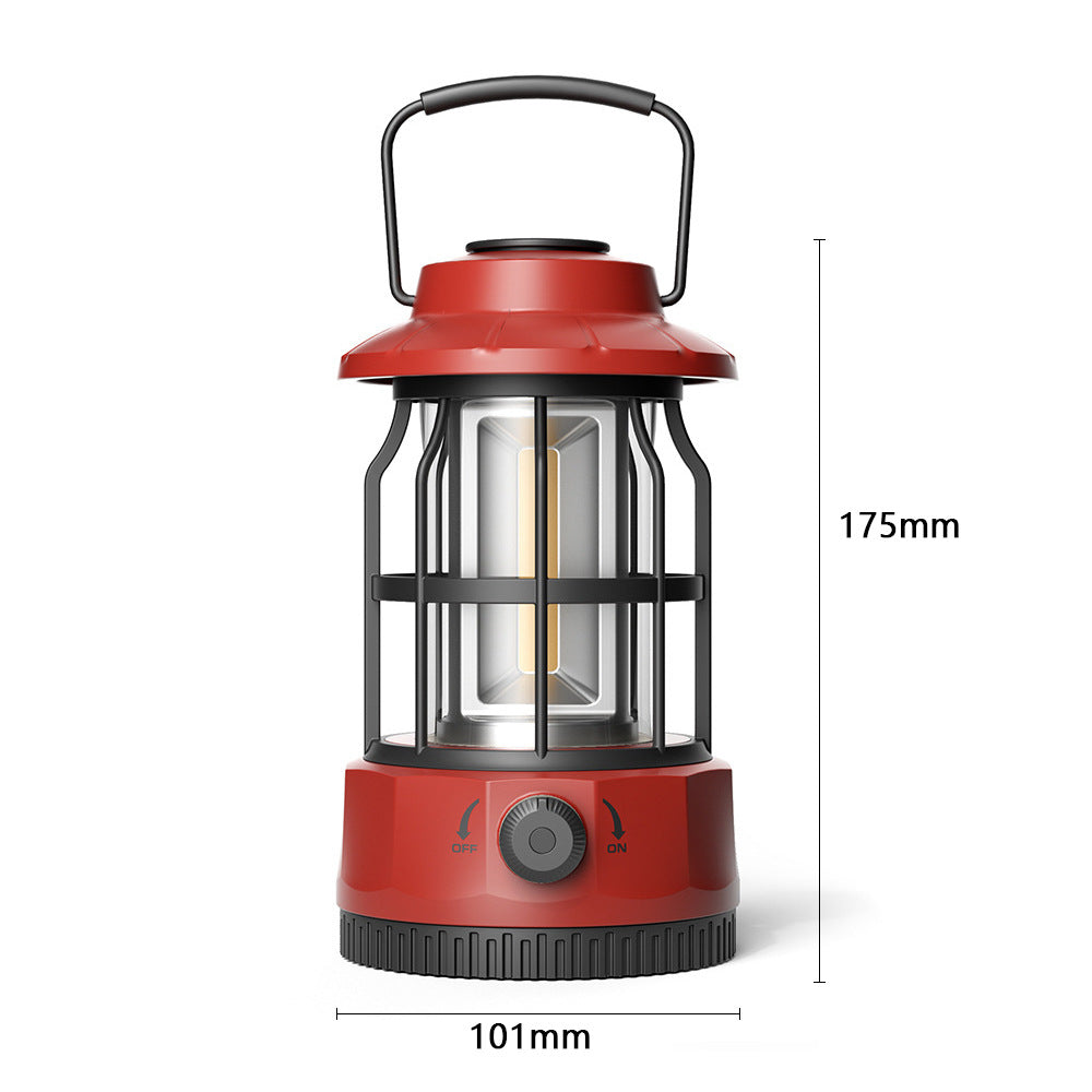 Retro COB Portable Camping Lantern