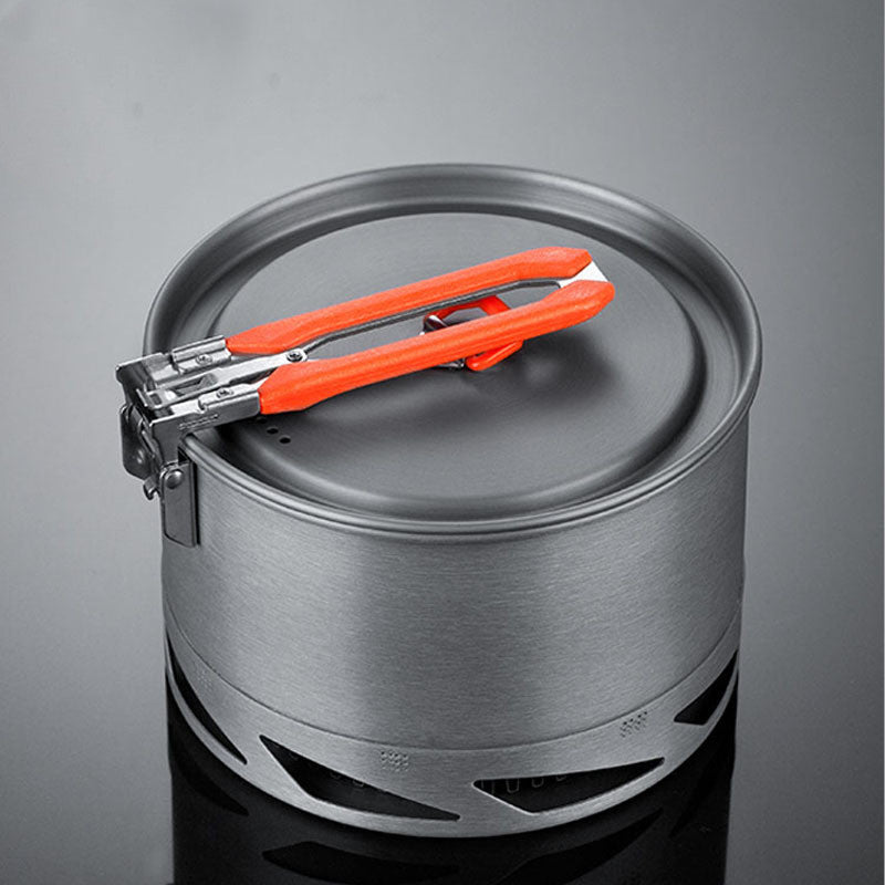 Outdoor Camping Cookware Set With Kettle And Pot
