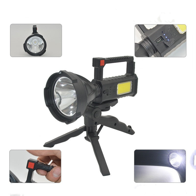 COB Camping Searchlight With Bracket Flashlight