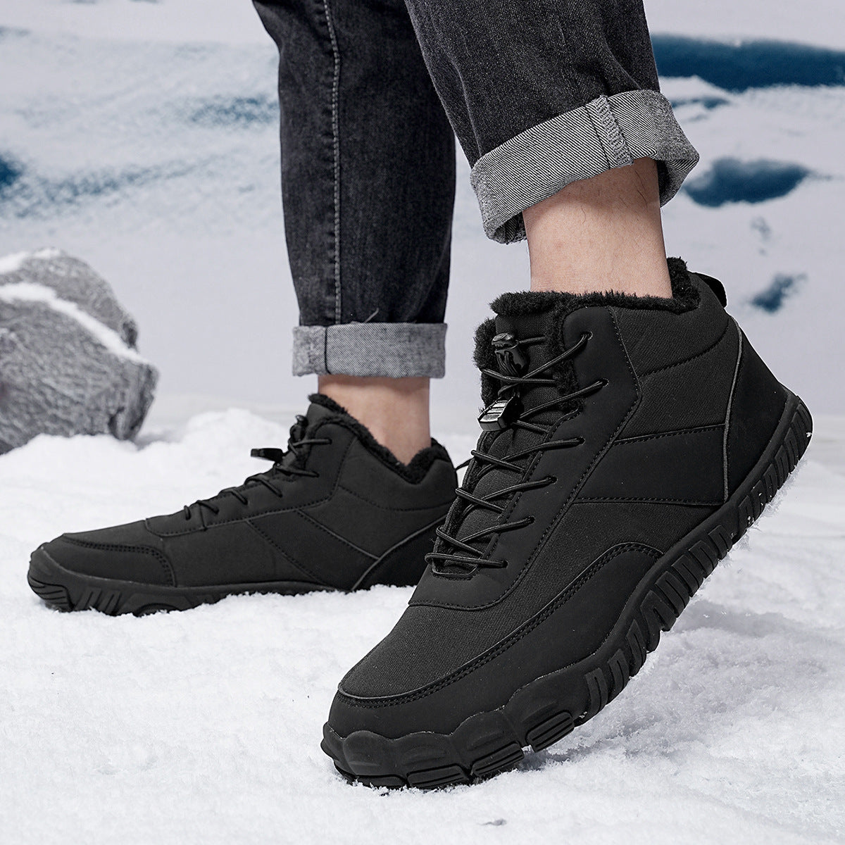 Men’s Outdoor Five-Finger Snow Hiking Boots