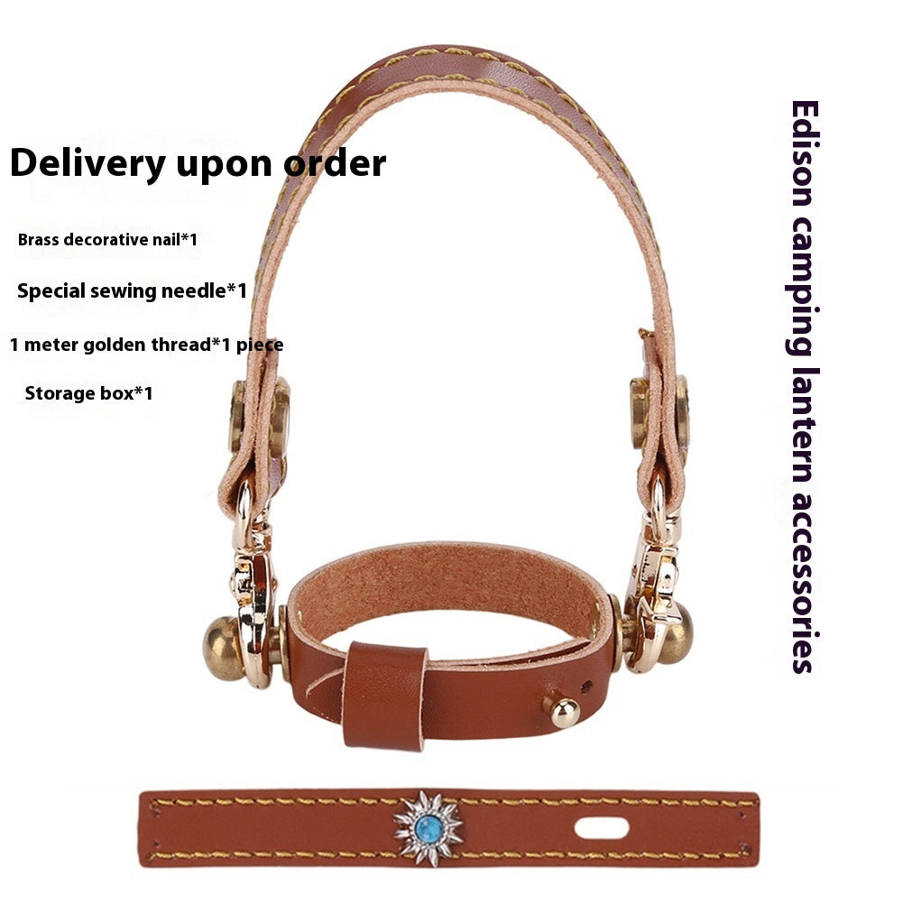 Beibang Edison Camping Lantern Leather Rope 3-Piece Set