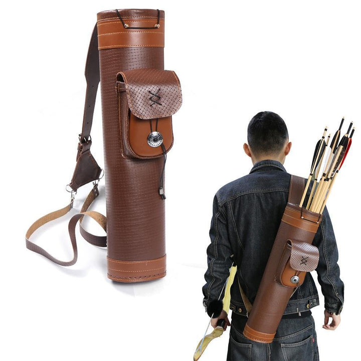 Traditional Leather Back Quiver For Bow And Arrow