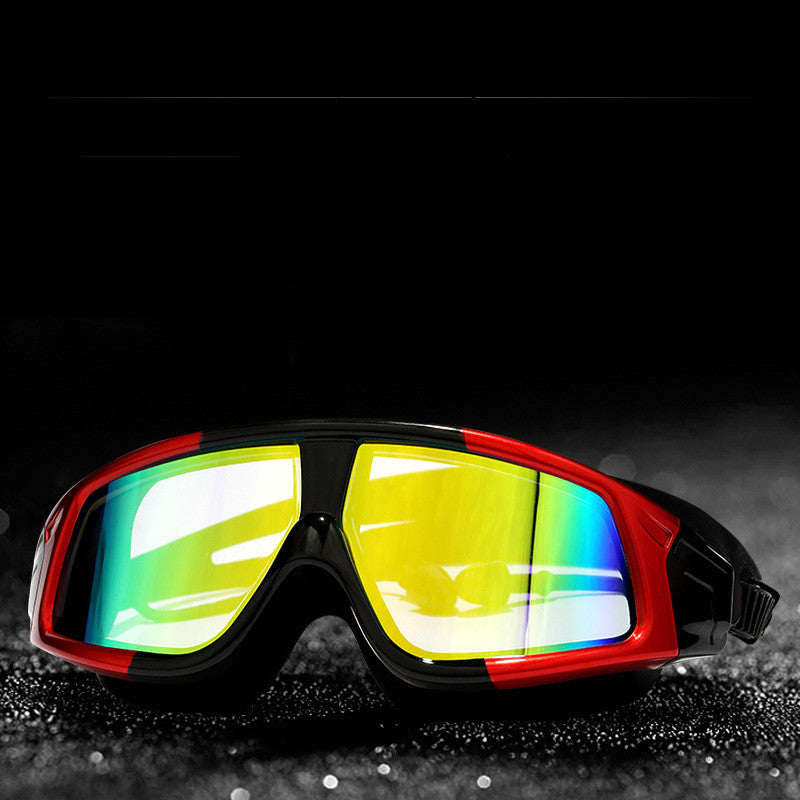 HD Waterproof Anti-Fog Swimming Goggles Large Frame