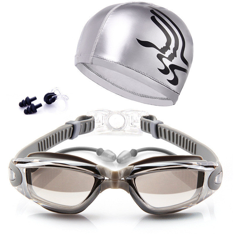 HD Waterproof Anti-Fog Swimming Goggles Set