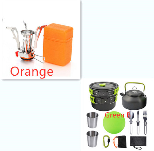 Lightweight Camping Cookware And Cutlery Set