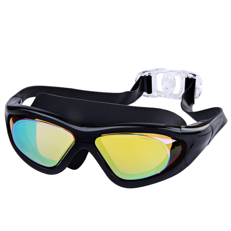 Large Frame Waterproof Anti-Fog Swimming Goggles Unisex