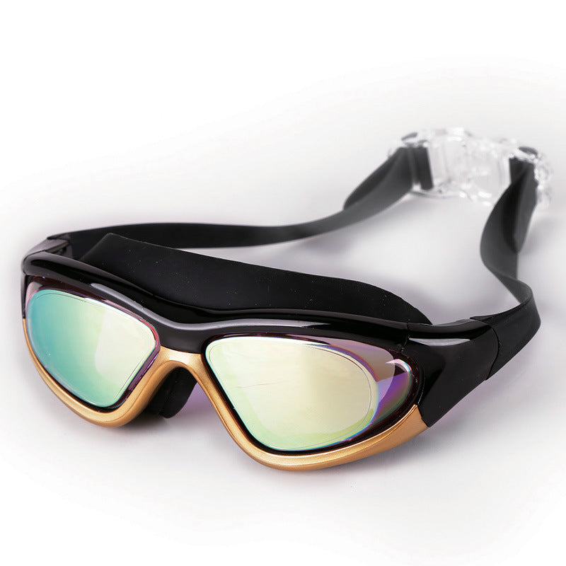 Large Frame Waterproof Anti-Fog Swimming Goggles Unisex