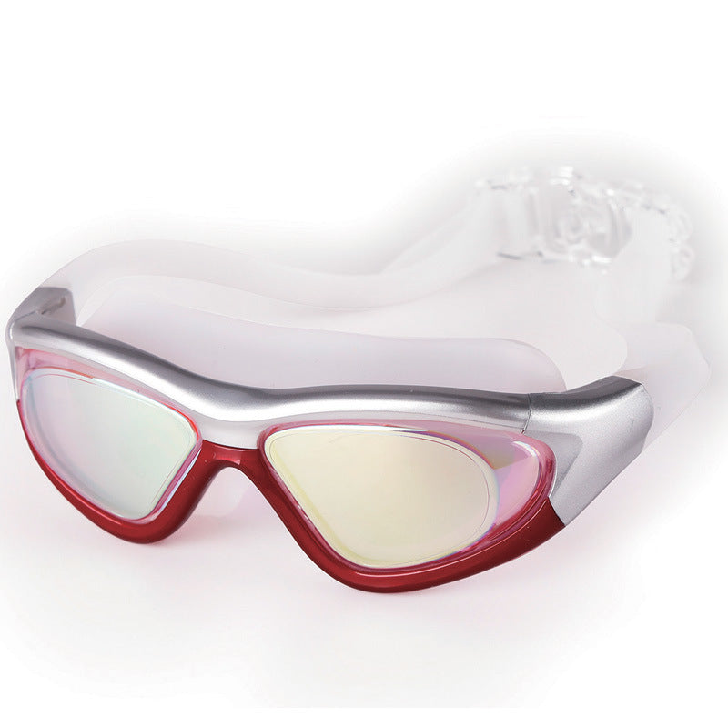 Large Frame Waterproof Anti-Fog Swimming Goggles Unisex