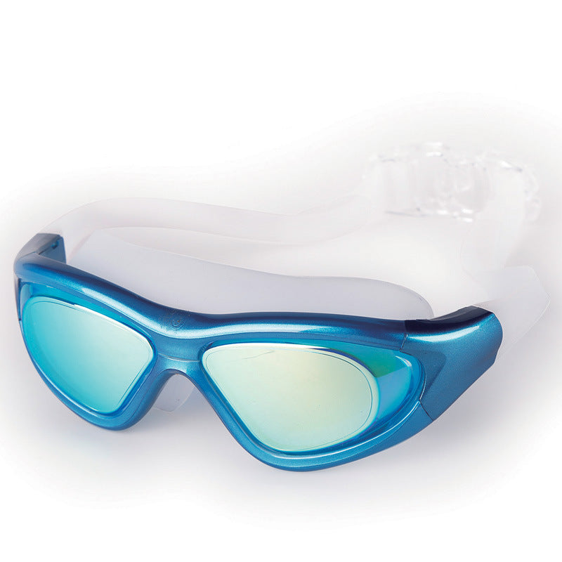 Large Frame Waterproof Anti-Fog Swimming Goggles Unisex