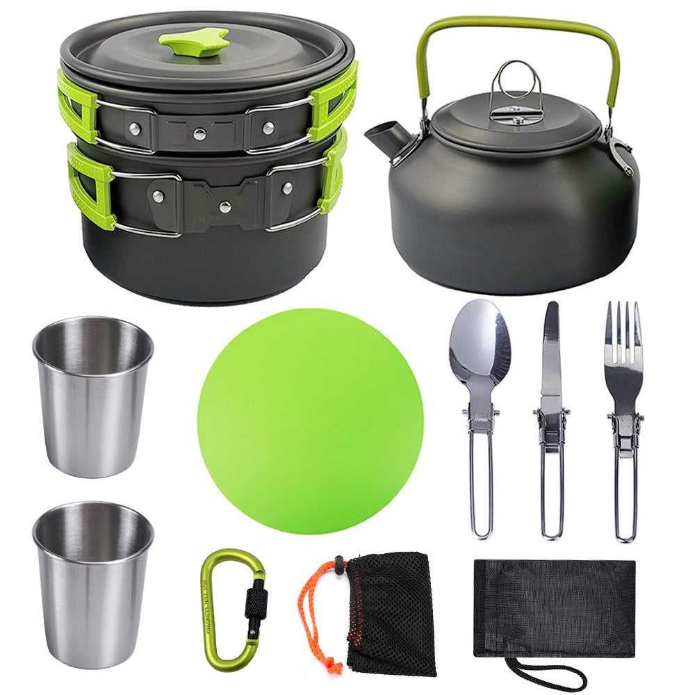Lightweight Camping Cookware And Cutlery Set