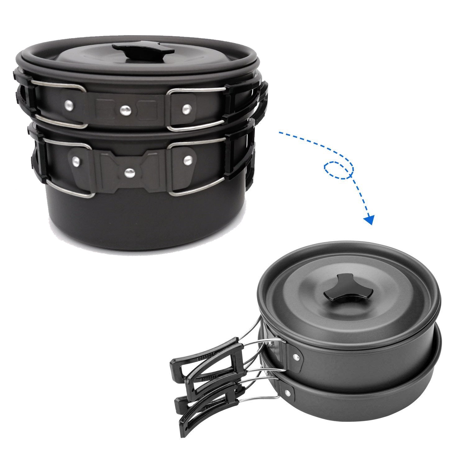 Lightweight Camping Cookware And Cutlery Set