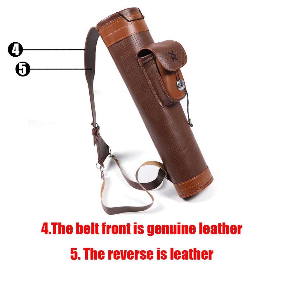 Traditional Leather Back Quiver For Bow And Arrow