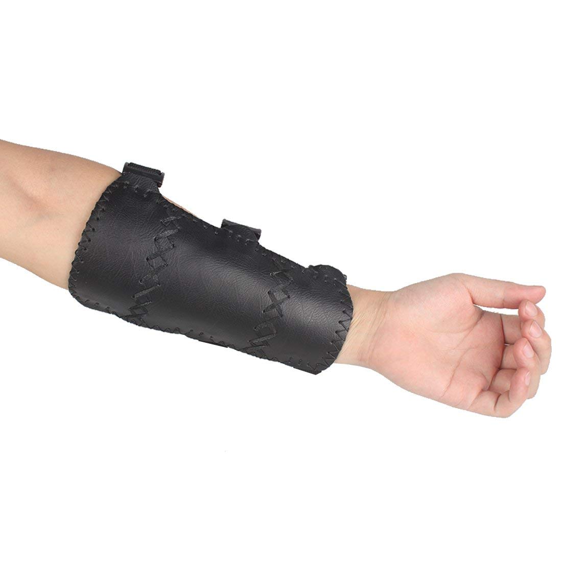 Krayney Youth Leather 3-Strap Archery Arm Guard