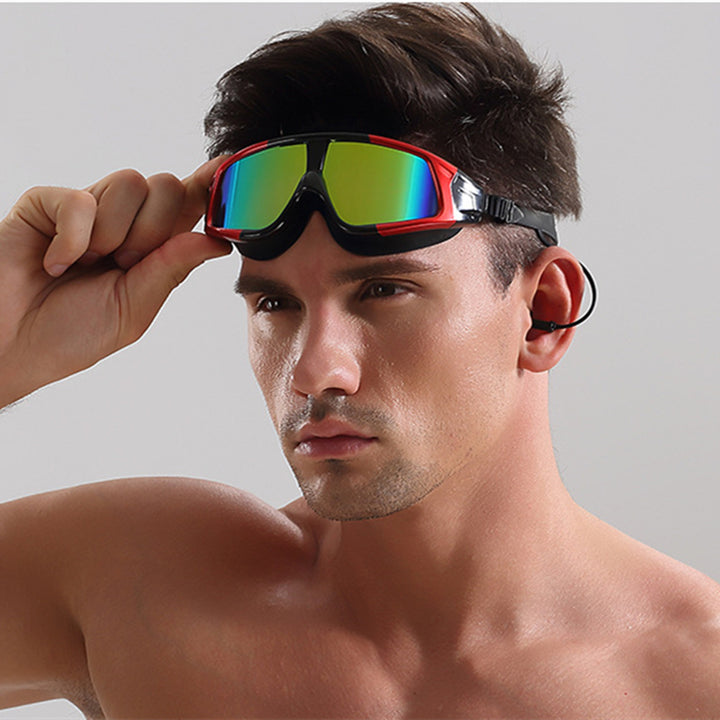 HD Waterproof Anti-Fog Swimming Goggles Large Frame