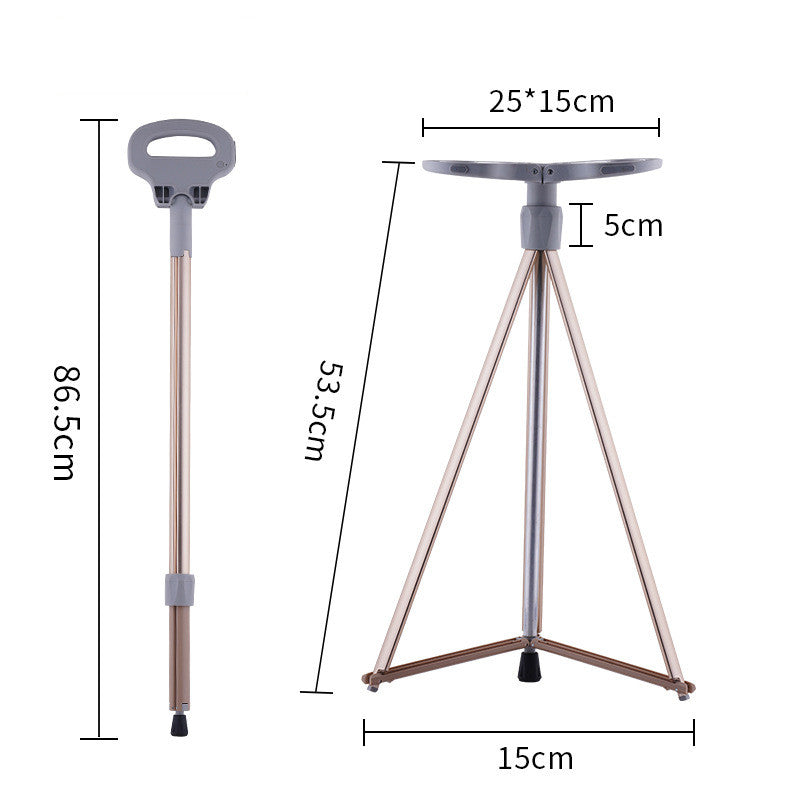 Multifunctional Aluminum Alloy Folding Trekking Crutch Pole