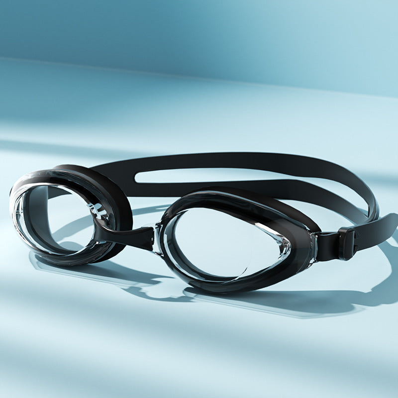 Large Frame Anti-Fog Waterproof Swimming Goggles With Cap