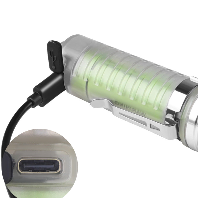 Rechargeable LED UV Laser Camping Flashlight