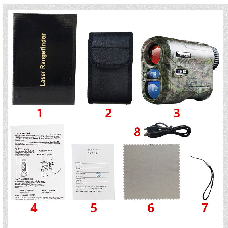 Camouflage Hunting Golf Rangefinder Telescope 1000m