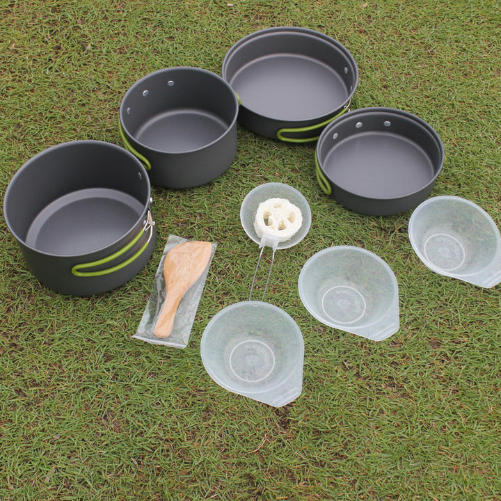 Portable Non-Stick Camping Cookware Set For 2–3 People