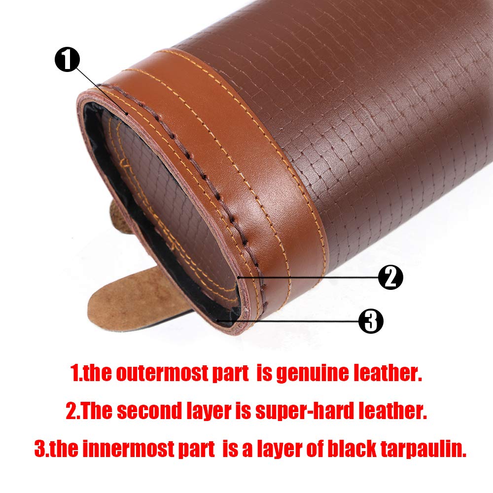 Traditional Leather Back Quiver For Bow And Arrow