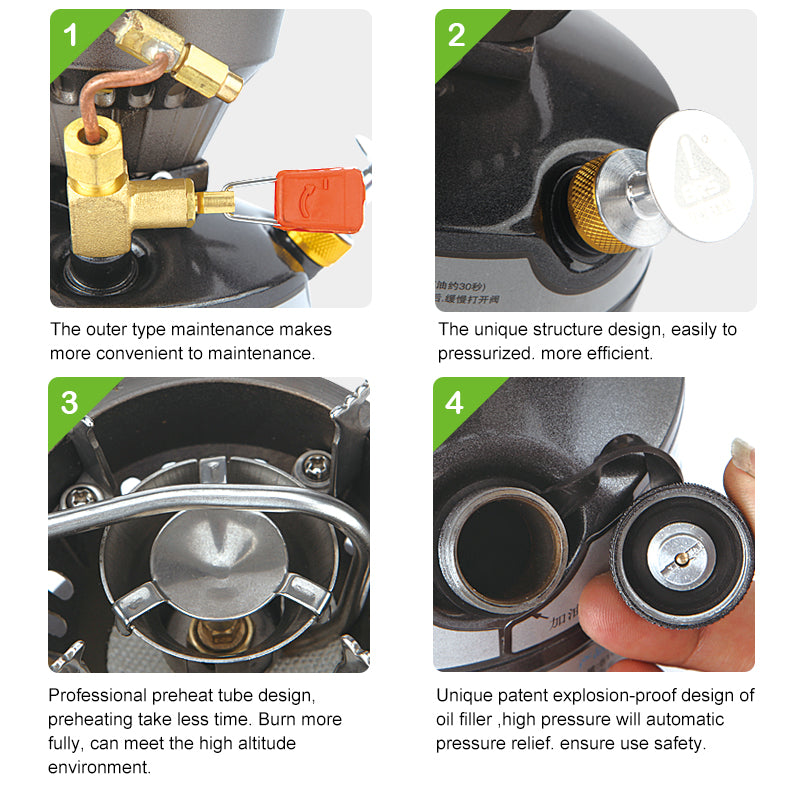 Heavy Duty Gasoline Camping Stove Outdoor Cookware