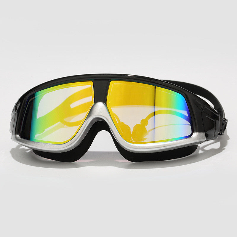 HD Waterproof Anti-Fog Swimming Goggles Large Frame