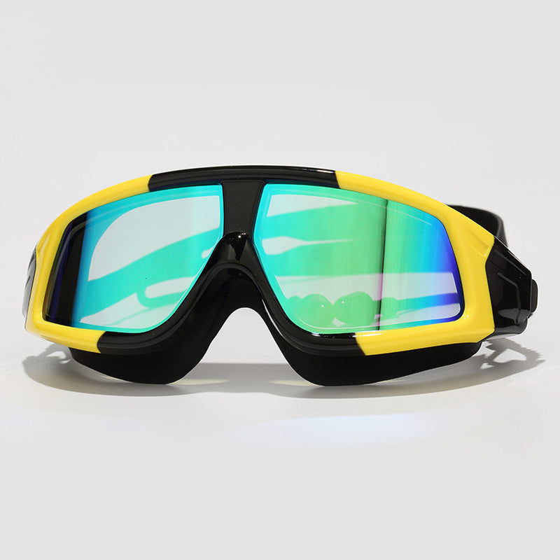 HD Waterproof Anti-Fog Swimming Goggles Large Frame