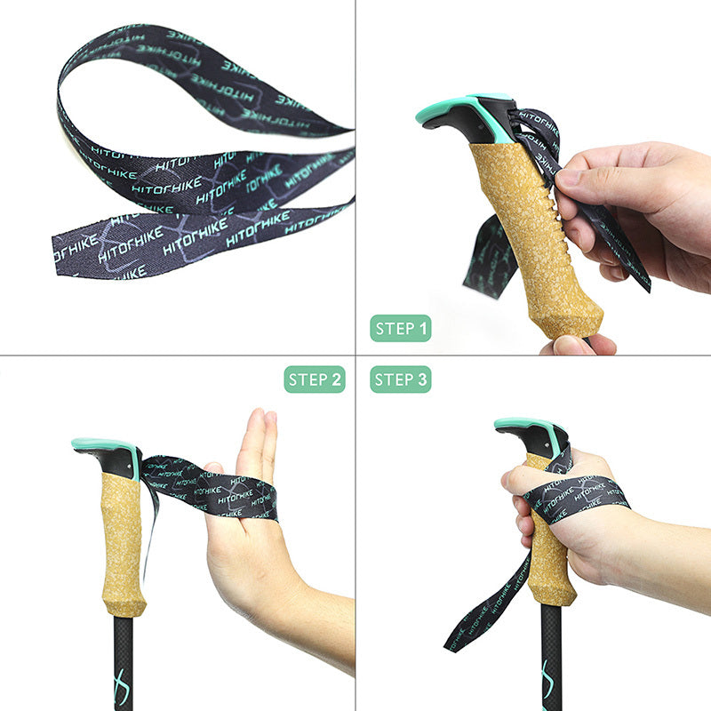 Straight Handle External Lock Trekking Pole Sports Travel