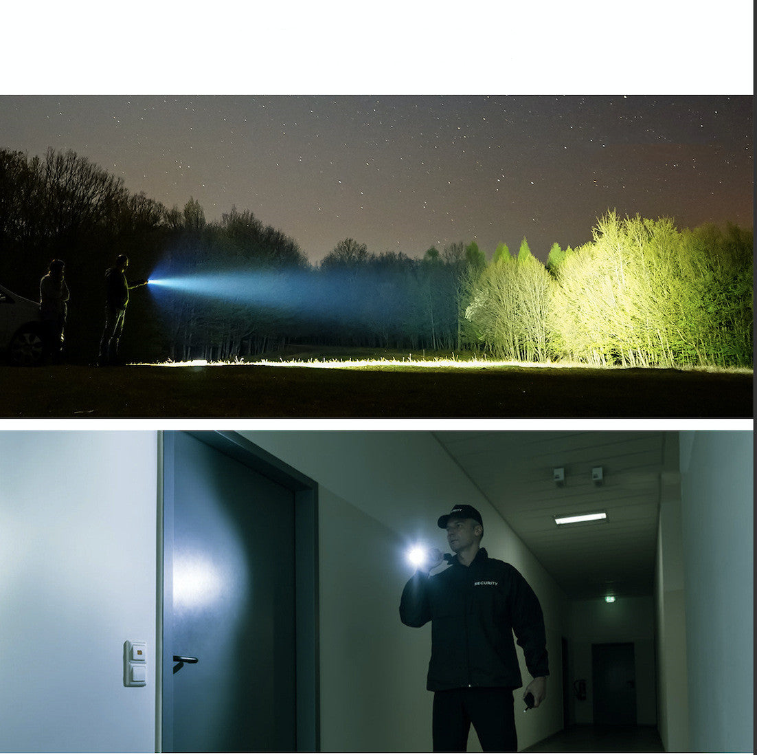 USB Rechargeable Waterproof Compass Flashlight