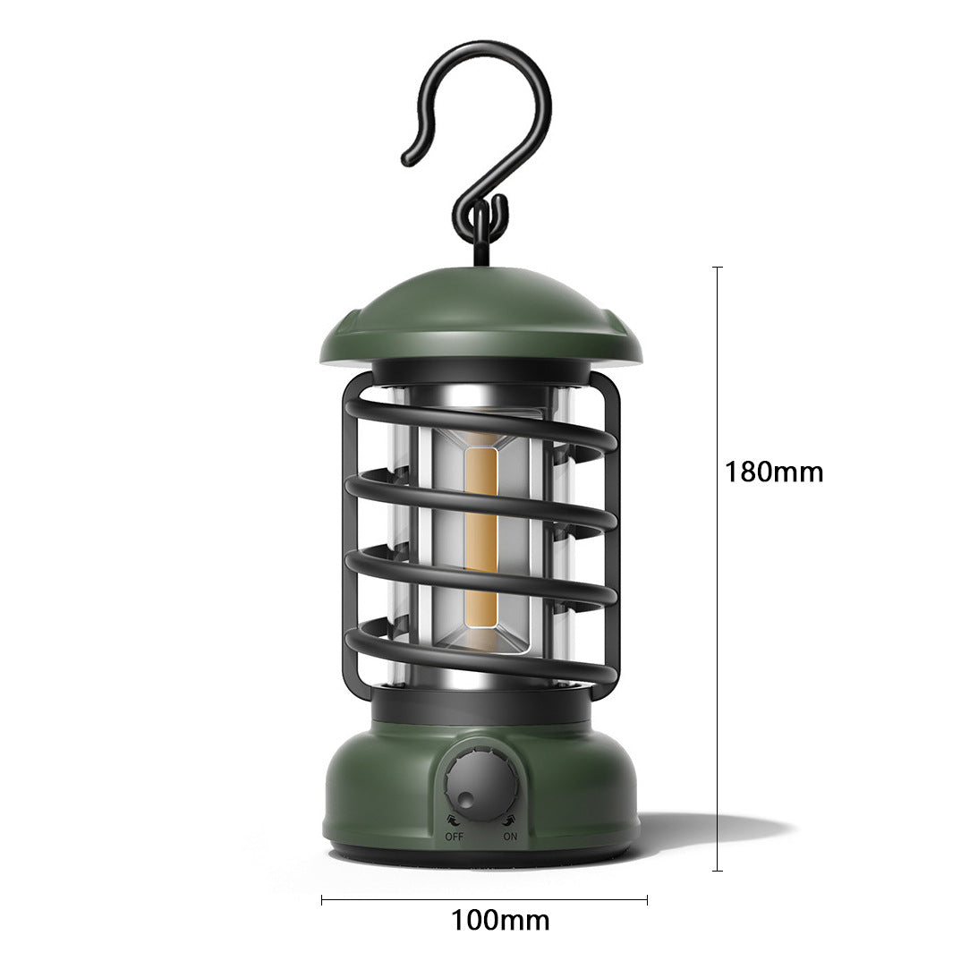 Retro COB Portable Camping Lantern