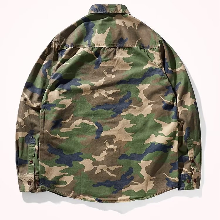 Men’s Camouflage Washed Casual Jacket