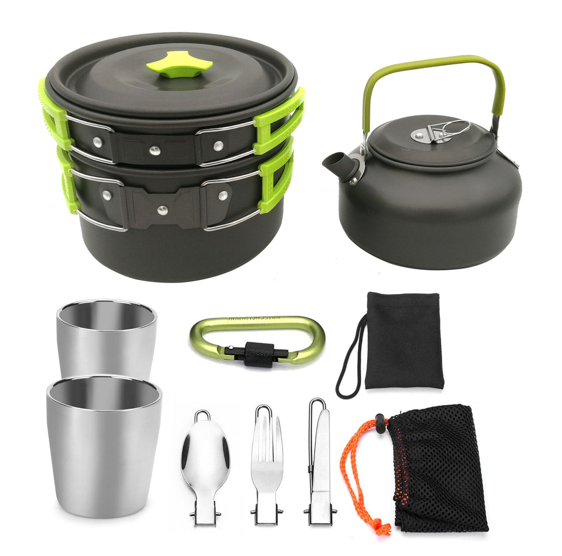 Lightweight Camping Cookware And Cutlery Set