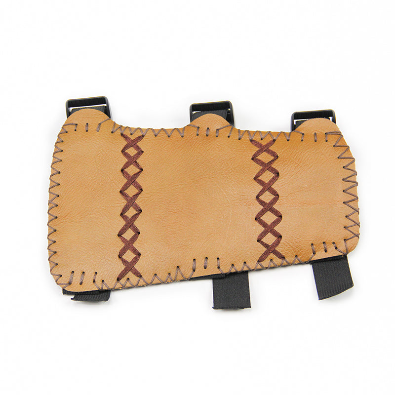 Krayney Youth Leather 3-Strap Archery Arm Guard