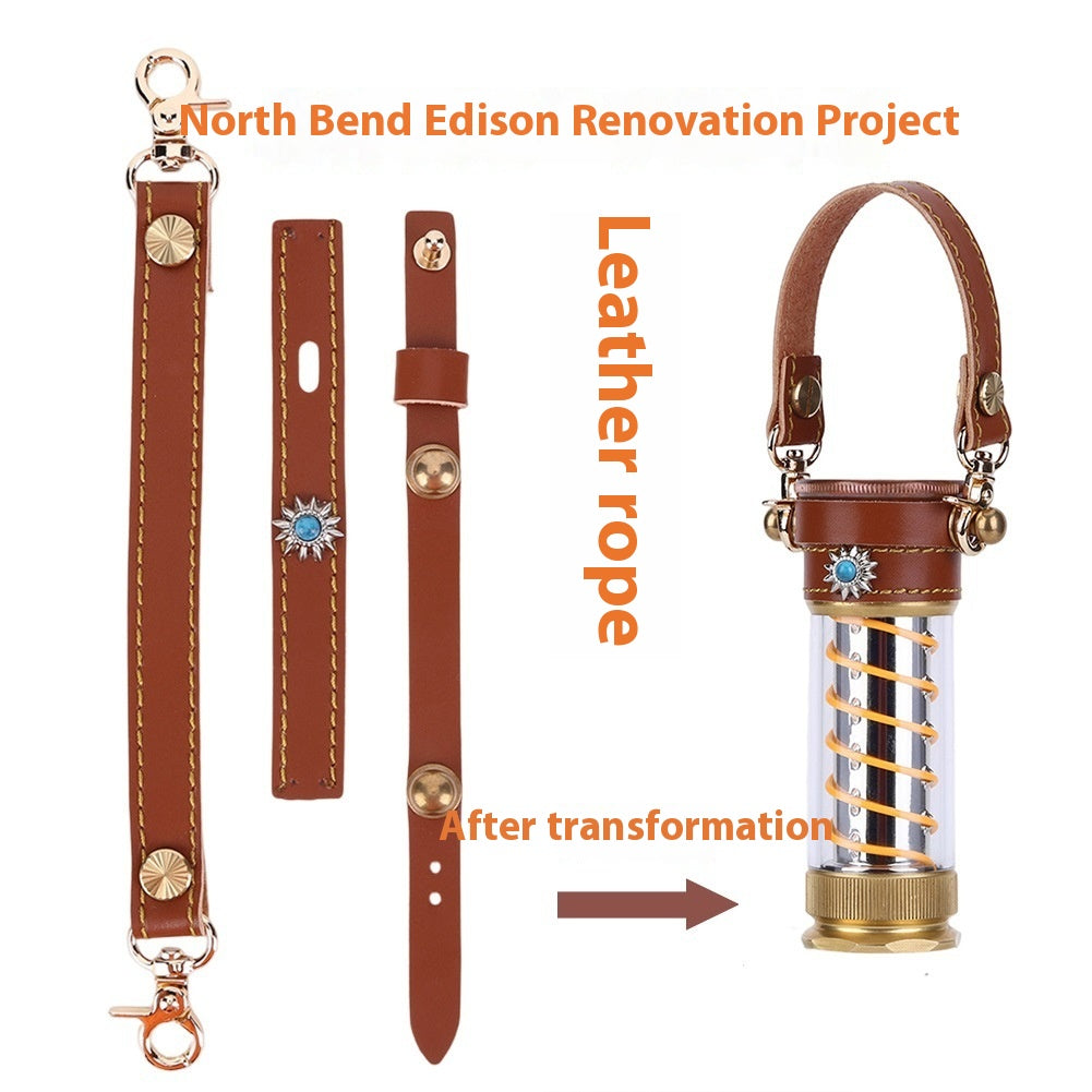 Beibang Edison Camping Lantern Leather Rope 3-Piece Set
