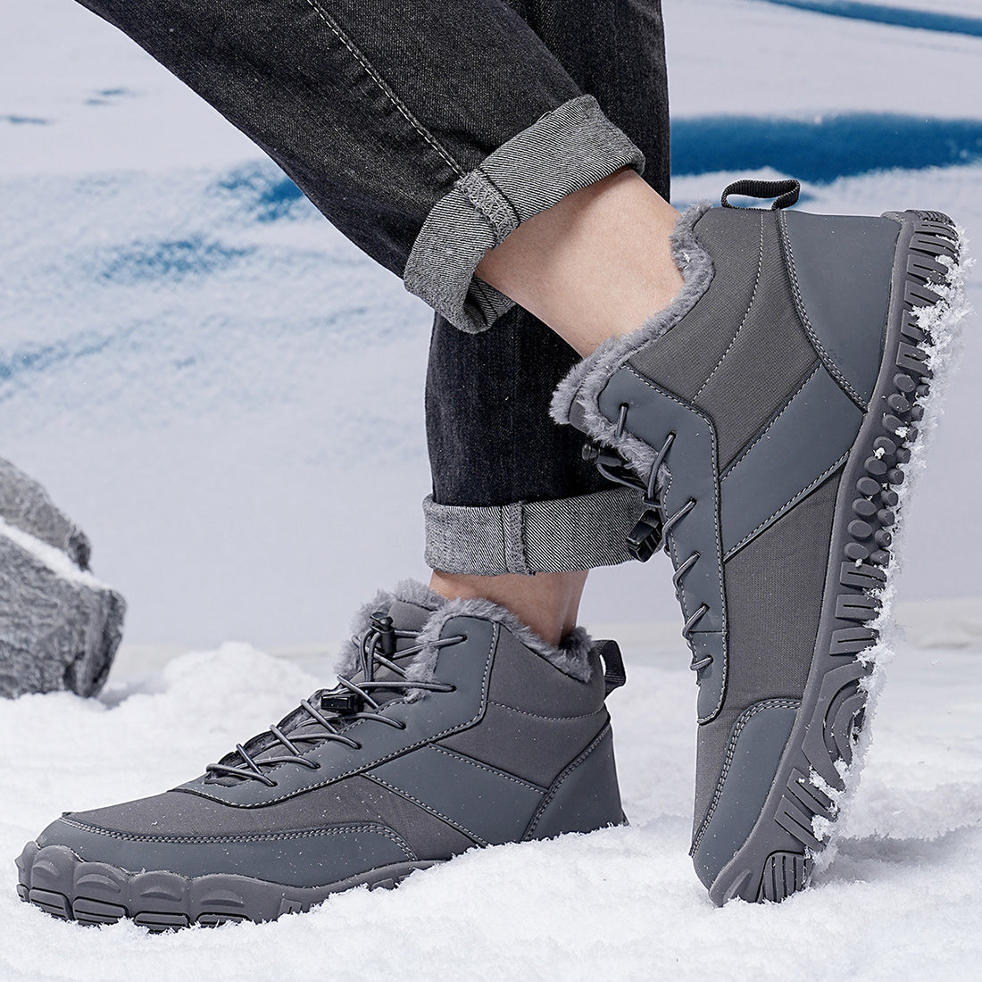 Men’s Outdoor Five-Finger Snow Hiking Boots