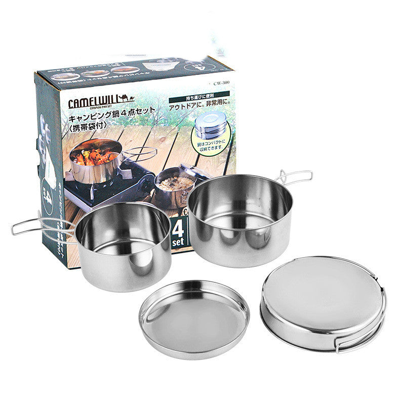 Stainless Steel Camping Cookware Set