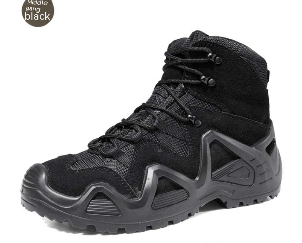 Men’s Mid-High Top Outdoor Military Training Combat Boots