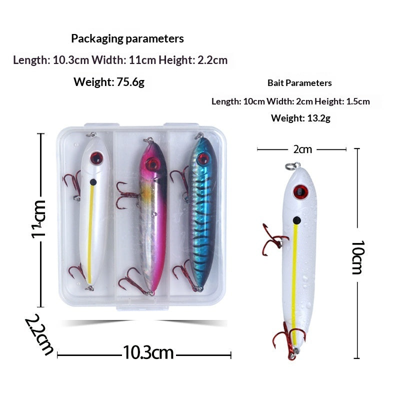 Lifelike Fish-Eye Floating Pencil Fishing Lure