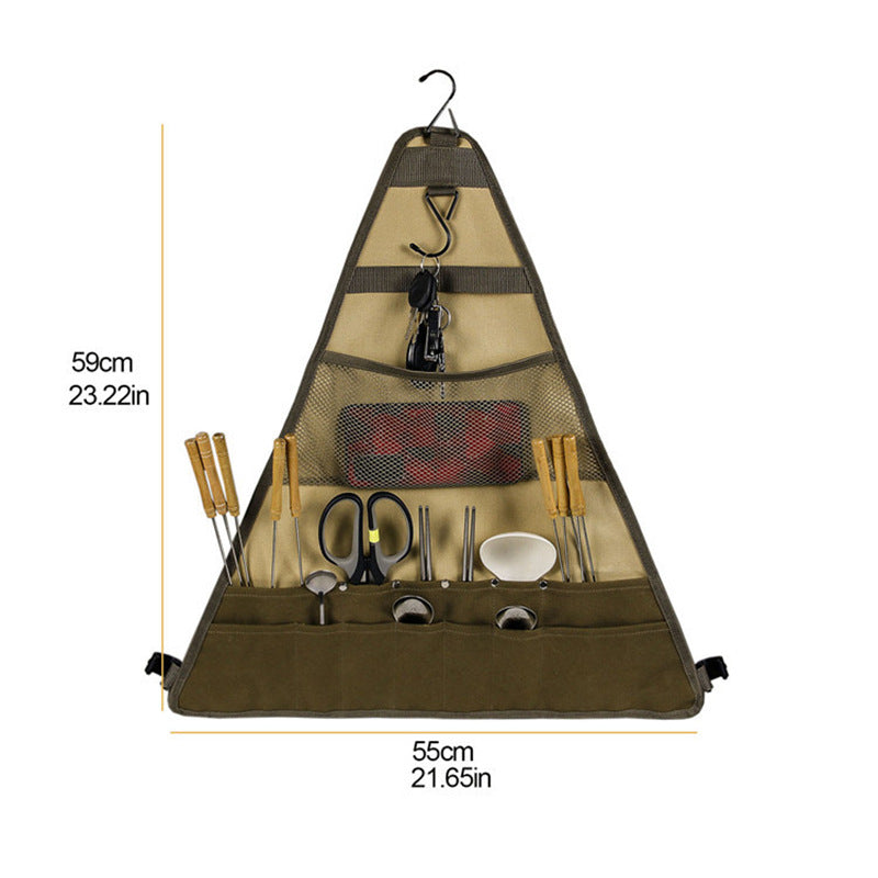 Foldable Camping Tableware Set With Storage Bag