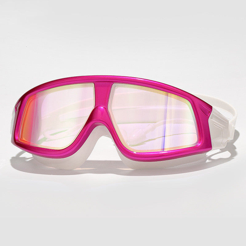 HD Waterproof Anti-Fog Swimming Goggles Large Frame