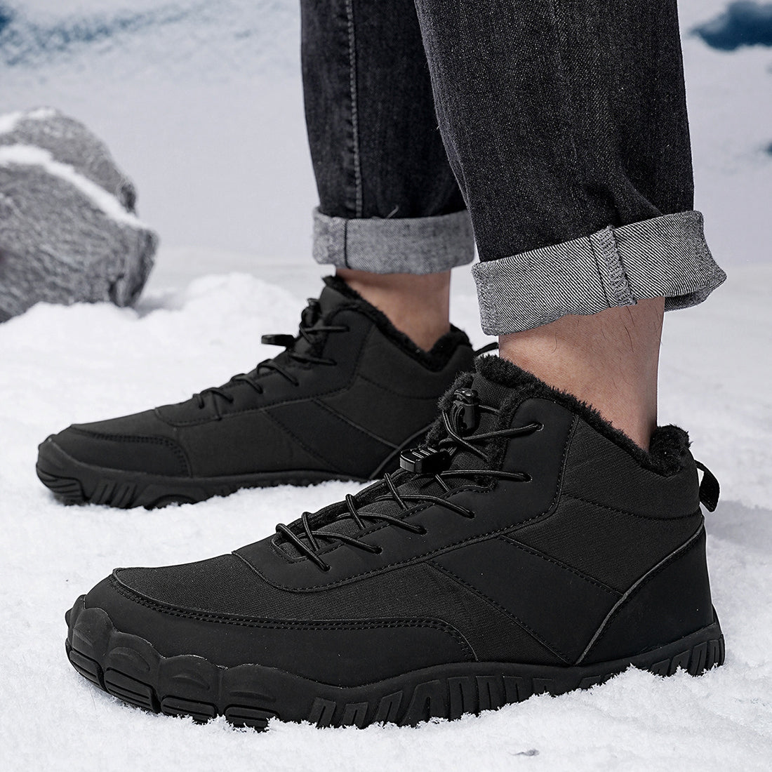 Men’s Outdoor Five-Finger Snow Hiking Boots