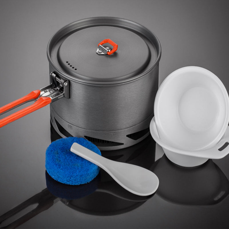 Outdoor Camping Cookware Set With Kettle And Pot