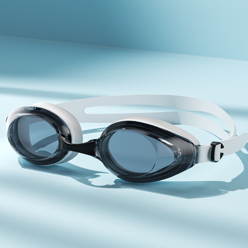 Large Frame Anti-Fog Waterproof Swimming Goggles With Cap
