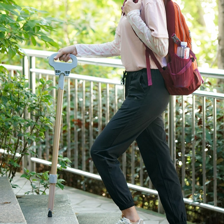 Multifunctional Aluminum Alloy Folding Trekking Crutch Pole