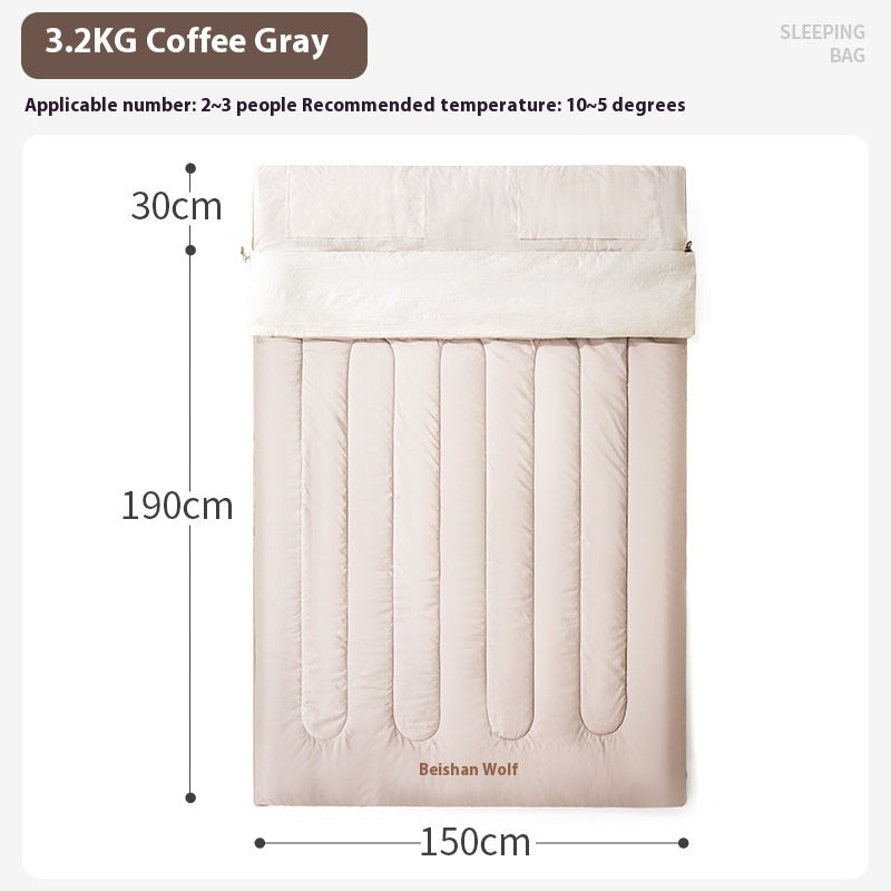 Double Thickened Winter Camping Sleeping Bag