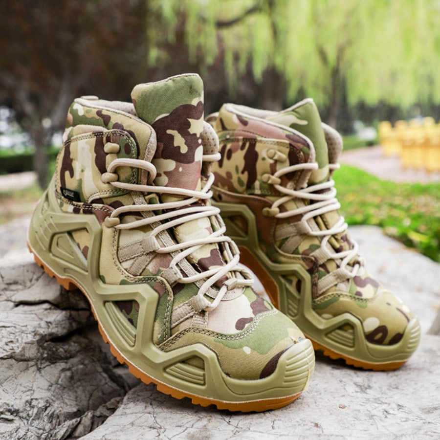 Men’s Mid-High Top Outdoor Military Training Combat Boots