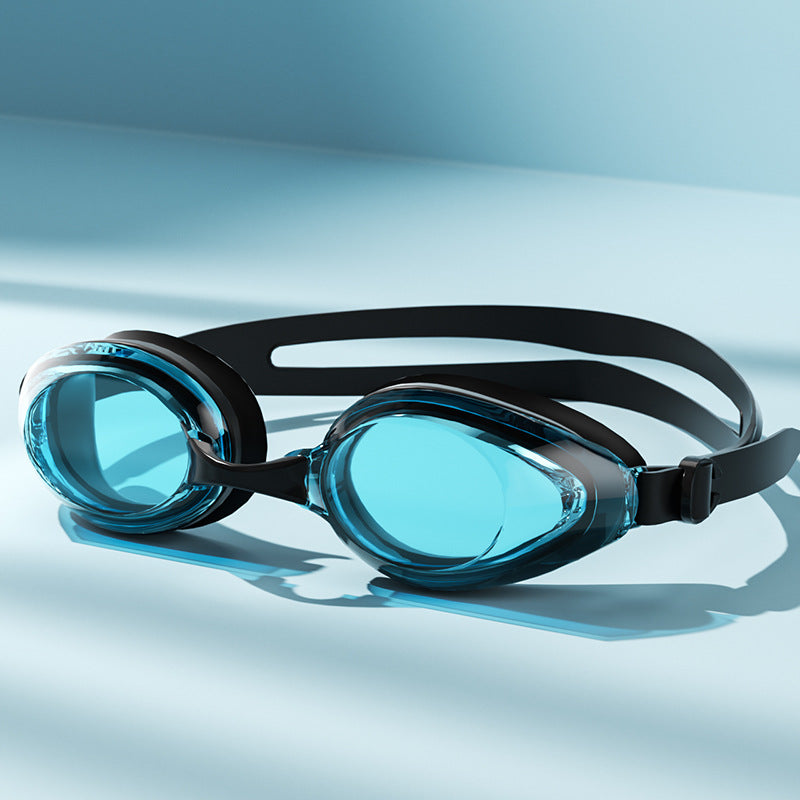 Large Frame Anti-Fog Waterproof Swimming Goggles With Cap