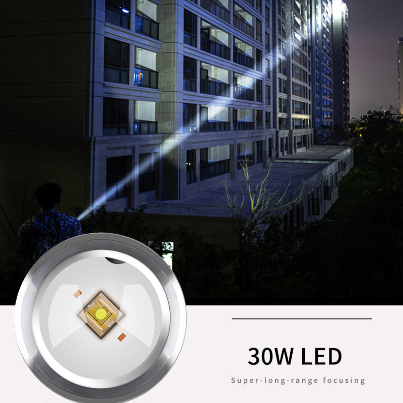 Rechargeable LED UV Laser Camping Flashlight
