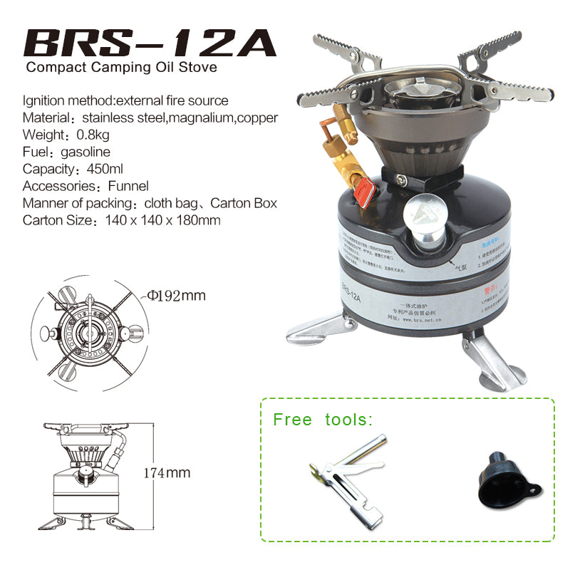 Heavy Duty Gasoline Camping Stove Outdoor Cookware